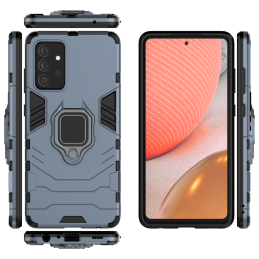 „Ring Armor Hybrid Armor“ dėklas + magnetinis laikiklis „Samsung Galaxy A72 4G“, mėlynas