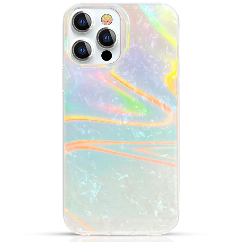Kingxbar Shell serijos prabangus elegantiškas dėklas, skirtas iPhone 13 Pro perlų mėlynai