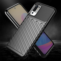 „Thunder Case“ lankstus šarvuotas dėklas „Xiaomi Redmi Note 10 5G / Poco M3 Pro“, juodas