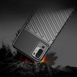 „Thunder Case“ lankstus šarvuotas dėklas „Xiaomi Redmi Note 10 5G / Poco M3 Pro“, juodas