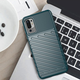„Thunder Case“ lankstus šarvuotas dėklas „Xiaomi Redmi Note 10 5G / Poco M3 Pro“, juodas