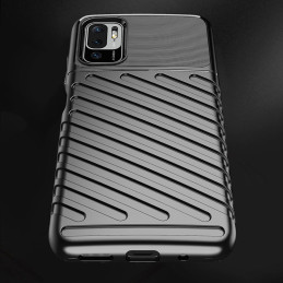 „Thunder Case“ lankstus šarvuotas dėklas „Xiaomi Redmi Note 10 5G / Poco M3 Pro“, juodas