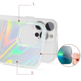 Kingxbar Shell serijos prabangus elegantiškas dėklas, skirtas iPhone 13 Pro perlų mėlynai
