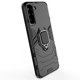 „Ring Armor Hybrid“ šarvuotas dėklas + magnetinis laikiklis „Samsung Galaxy S22+“ (S22 Plus), juodas