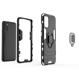 „Ring Armor Hybrid Armor“ dėklas + magnetinis laikiklis Samsung Galaxy A03s (166,5") juodas