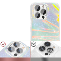 Kingxbar Shell Series prabangus, elegantiškas iPhone 13 Pro dėklas, perlas ir mėta