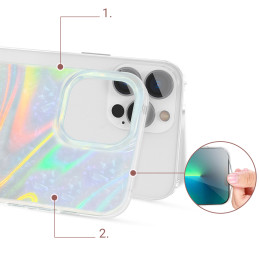 Kingxbar Shell Series prabangus, elegantiškas iPhone 13 Pro dėklas, perlas ir mėta