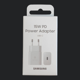 Samsung EP-T1510NWEGEU 15W PD USB-C AFC sieninis įkroviklis - baltas