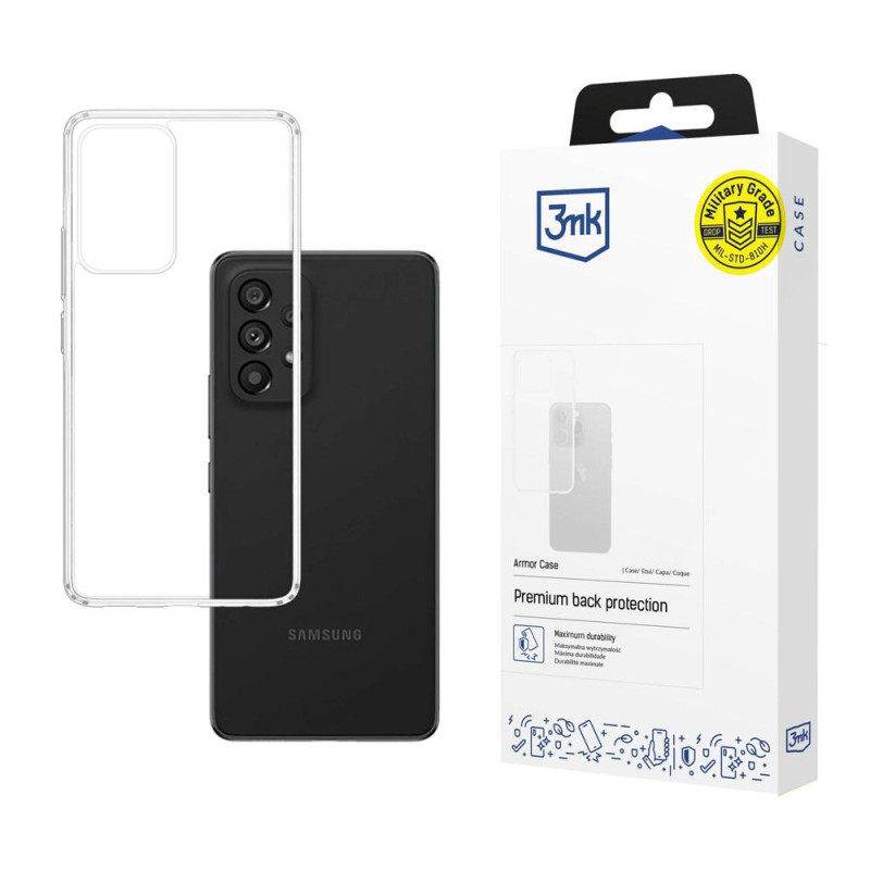 3mk šarvuotas dėklas, skirtas „Samsung Galaxy A33 5G“ - skaidrus