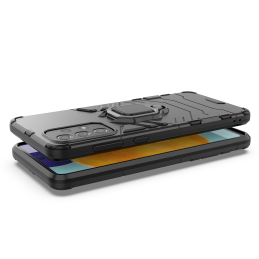 „Ring Armor Hybrid Armor“ dėklas + magnetinis laikiklis „Samsung Galaxy A73“, juodas