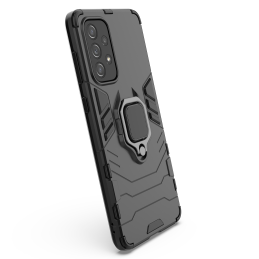 „Ring Armor Hybrid Armor“ dėklas + magnetinis laikiklis „Samsung Galaxy A73“, juodas