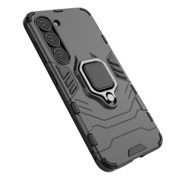 „Ring Armor“ dėklas, skirtas „Samsung Galaxy S23“ šarvuotam dangteliui, magnetinis laikiklis žiedui, juodas