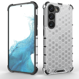 „Samsung Galaxy S23“ korio formos dėklas, šarvuotas hibridinis dėklas, juodas