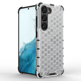 „Samsung Galaxy S23“ korio formos dėklas, šarvuotas hibridinis dėklas, juodas
