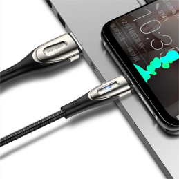 „Joyroom Sharp“ serijos S-M411 USB-A / „Lightning“ 3A laidas 1,2 m su įkrovimo indikatoriumi - juodas