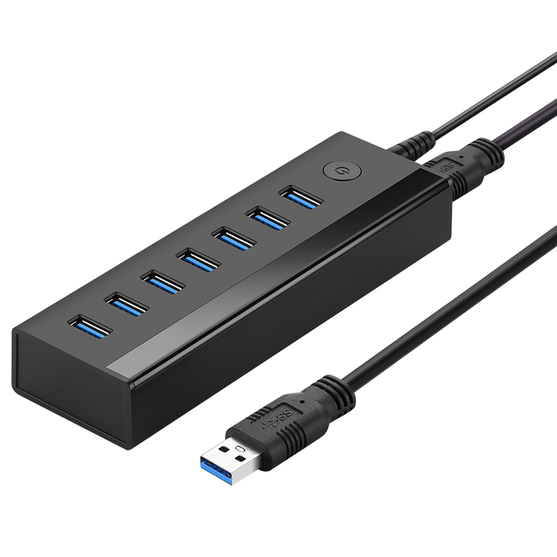 Ugreen daugiafunkcis šakotuvas 7in1 USB-A - 7xUSB-A 5Gb/ s juodas (US219)