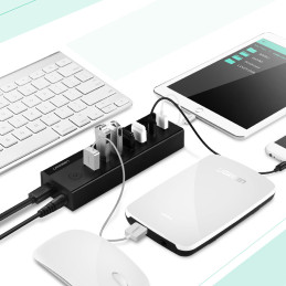 Ugreen daugiafunkcis šakotuvas 7in1 USB-A - 7xUSB-A 5Gb/ s juodas (US219)
