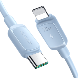 „Joyroom Multi-Color Series A14“ USB-C / „Lightning“ 20W laidas 1,2 m – mėlynas
