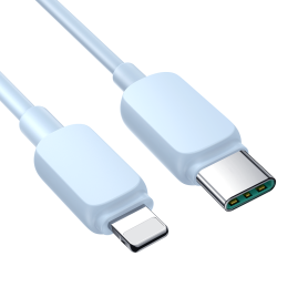„Joyroom Multi-Color Series A14“ USB-C / „Lightning“ 20W laidas 1,2 m – mėlynas