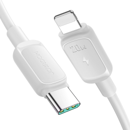 „Joyroom Multi-Color Series A14“ USB-C / „Lightning“ laidas 20 W 1,2 m – baltas