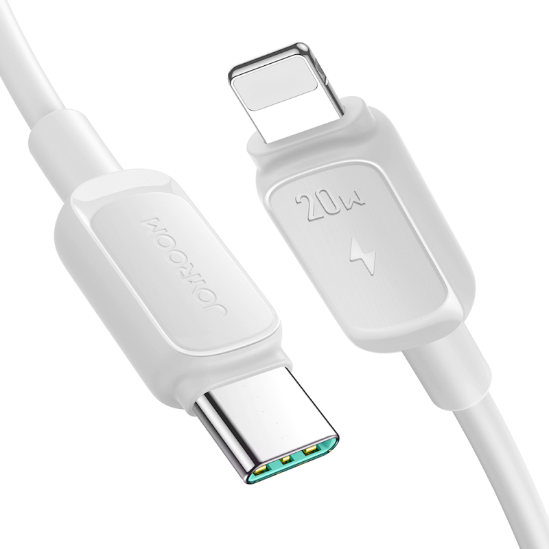„Joyroom Multi-Color Series A14“ USB-C / „Lightning“ laidas 20 W 1,2 m – baltas