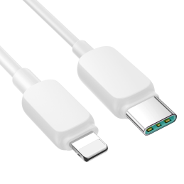 „Joyroom Multi-Color Series A14“ USB-C / „Lightning“ laidas 20 W 1,2 m – baltas