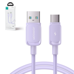„Joyroom Multi-Color Series A14“ USB-A / USB-C 3A laidas 1,2 m – violetinis