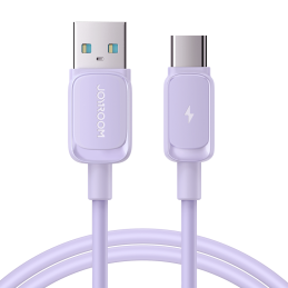 „Joyroom Multi-Color Series A14“ USB-A / USB-C 3A laidas 1,2 m – violetinis