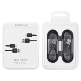 USB C laidas 480Mb/ s 5A 1.5m Samsung EP-DG930MBEGWW - juodas (2 vnt. rinkinys)
