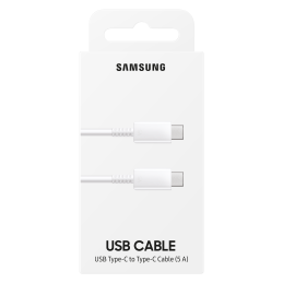 Samsung EP-DN975BWEGWW USB-C - USB-C 5A 480Mb/ s kabelis 1m - baltas