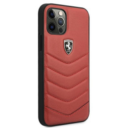 Ferrari Off Track dygsniuotas dėklas iPhone 12 / iPhone 12 Pro - raudonas