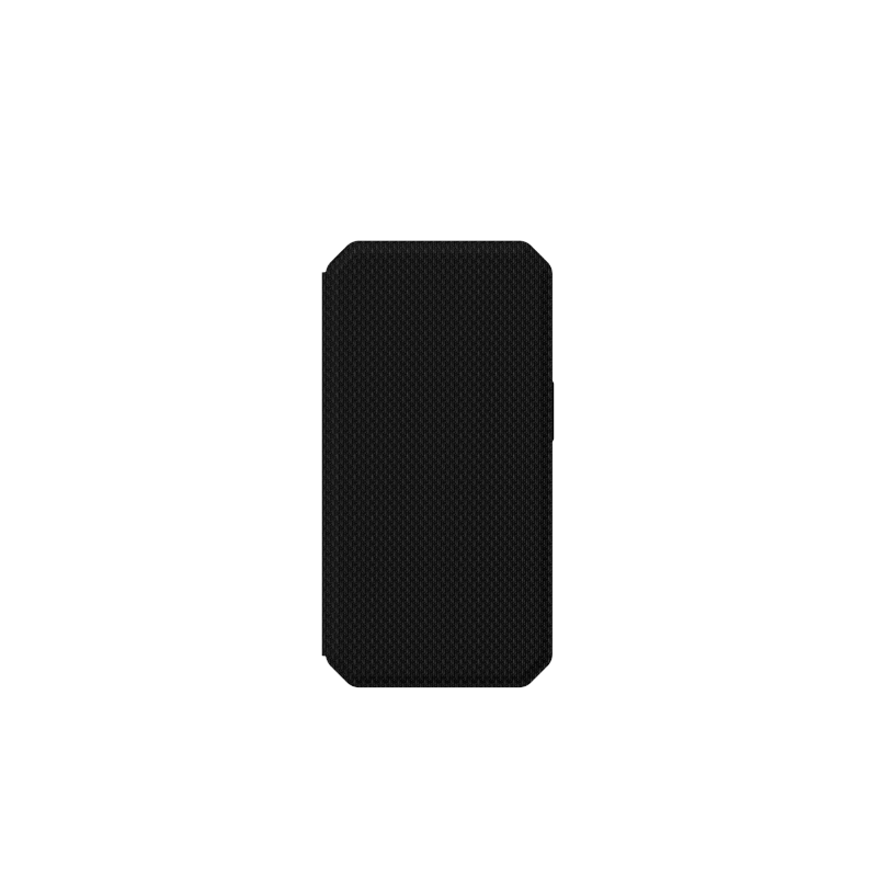 UAG Metropolis iPhone 14 Pro atverčiamas dėklas – juodas kevlaras