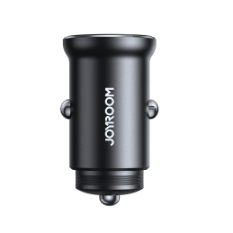 „Joyroom JR-CCN06“ mini automobilinis įkroviklis, 30 W, 2 x USB-C, metalinis, juodas