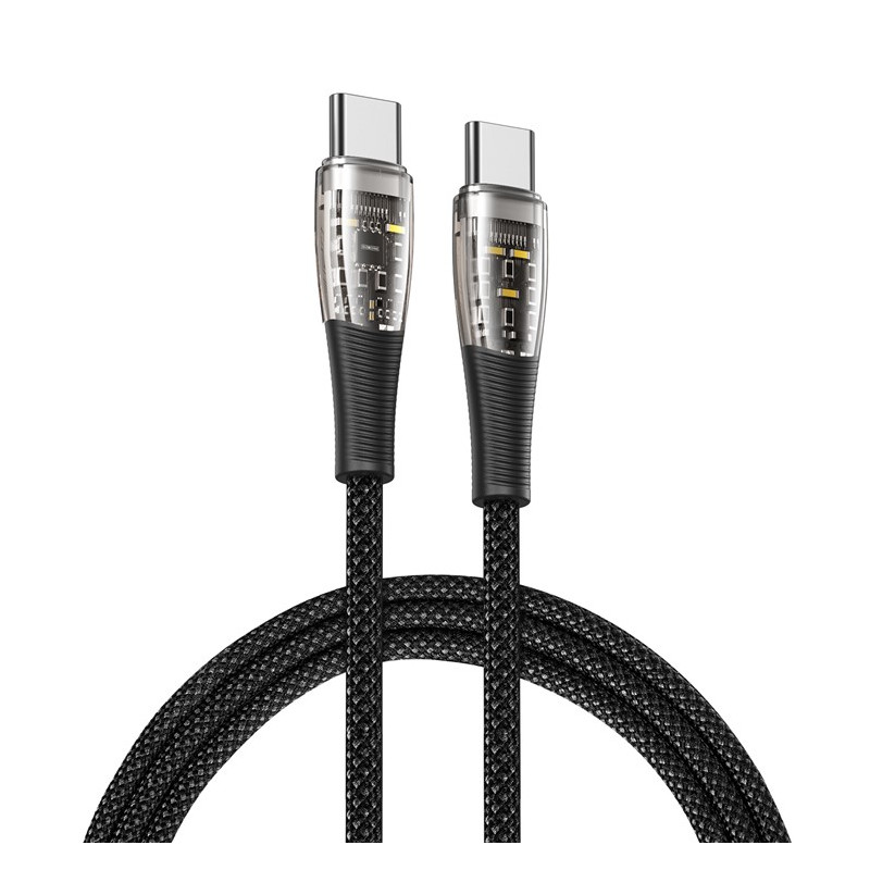 USB-C - USB-C laidas Duzzona A6 65W 480Mb/ s 1m - juodas