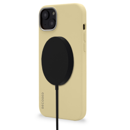 „Decoded“ silikoninis dėklas su „MagSafe“, skirtas „iPhone 13“ / „iPhone 14“ – geltonas