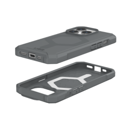 UAG Essential Armor MagSafe dėklas, skirtas iPhone 15 Pro – sidabrinis