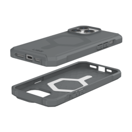 UAG Essential Armor MagSafe dėklas, skirtas iPhone 15 Pro Max – sidabrinis
