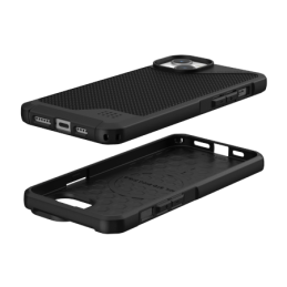 UAG Metropolis LT MagSafe dėklas, skirtas iPhone 15 Plus – juodas Kevlaras