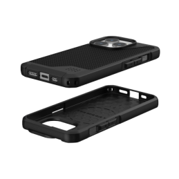 UAG Metropolis LT MagSafe dėklas, skirtas iPhone 15 Pro – juodas kevlaras