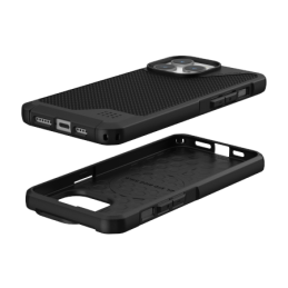 UAG Metropolis LT MagSafe dėklas, skirtas iPhone 15 Pro Max – juodas kevlaras