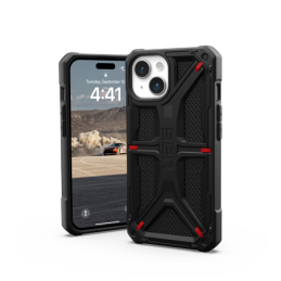 UAG Monarch iPhone 15 dėklas – juodas kevlaras