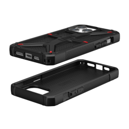 UAG „Monarch“ dėklas, skirtas „iPhone 15 Pro Max“ – juodas kevlaras