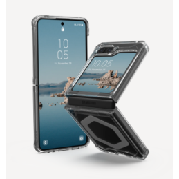 UAG Plyo Pro dėklas su magnetiniu moduliu, skirtas „Samsung Galaxy Flip 5“ – permatomas pilkas