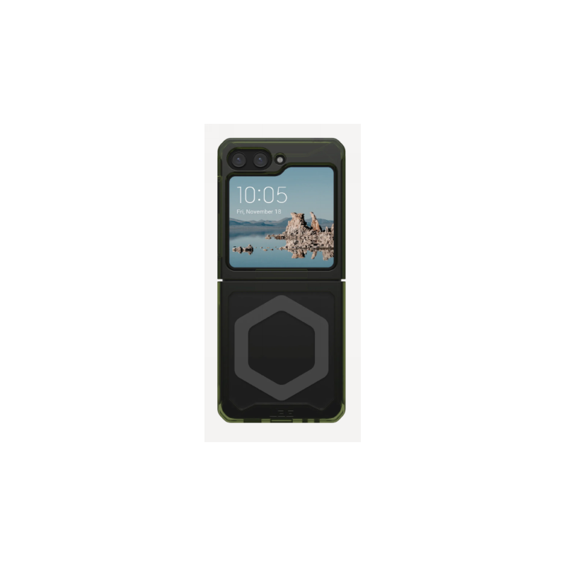 UAG Plyo Pro dėklas su magnetiniu moduliu, skirtas „Samsung Galaxy Flip 5“ – žaliai pilkas