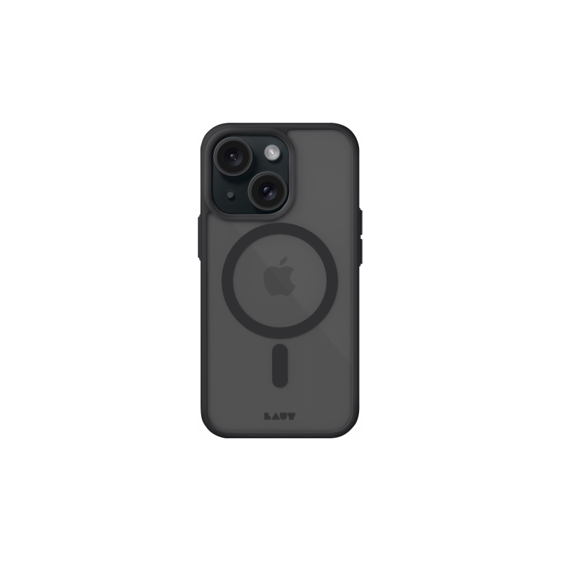 LAUT „Huex Protect“ dėklas su „MagSafe“ plėvele, skirtas „iPhone 13 / 14 / 15“ – juodas