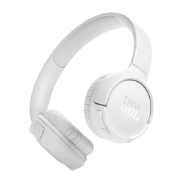 JBL TUNE 520BT belaidės ant ausų dedamos „Bluetooth 5.3“ ausinės – baltos