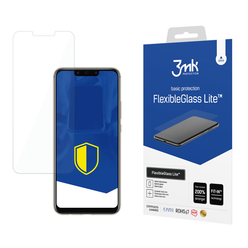 Hibridinis stiklas 3mk FlexibleGlass Lite™, skirtas Huawei Mate 20 Lite