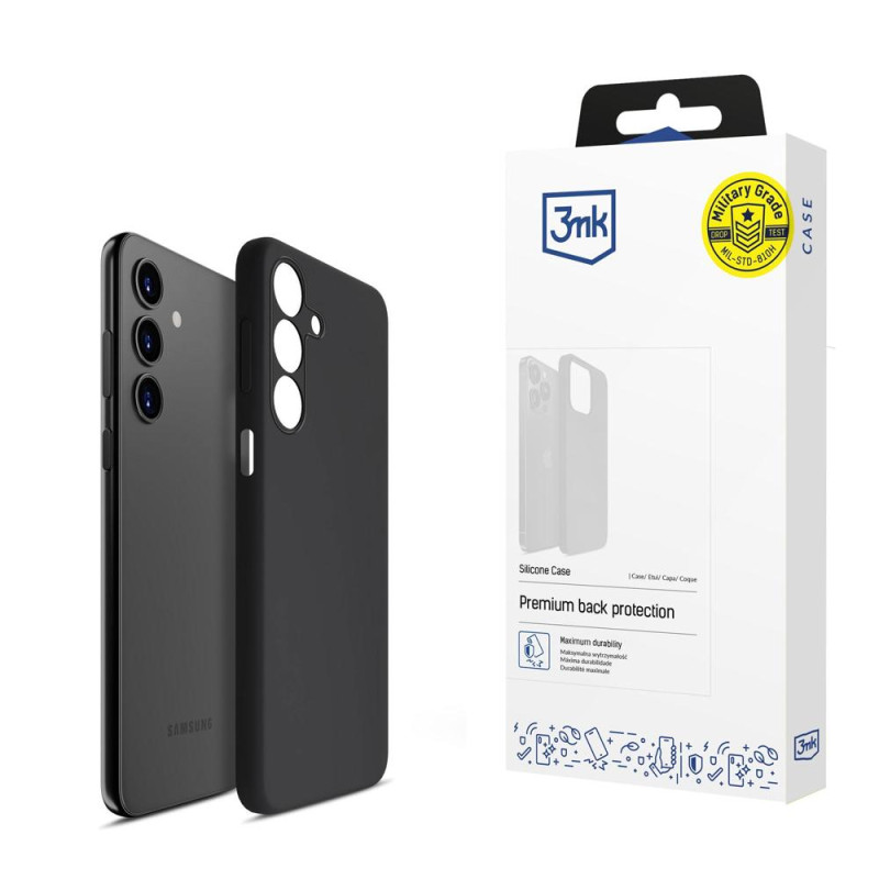 3mk silikoninis dėklas, skirtas „Samsung Galaxy A15 5G“ - juodas