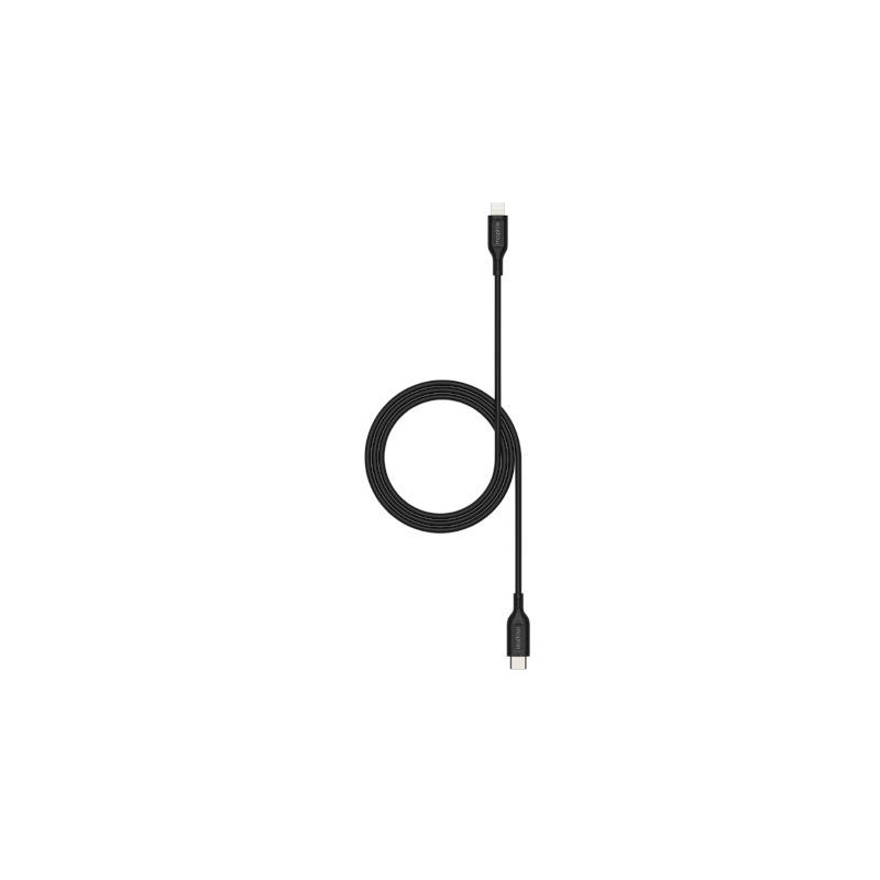 „Mophie Essentials“ „Lightning“–USB-C laidas, 1 m, juodas
