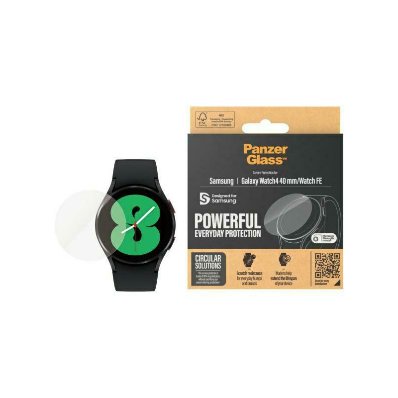 „PanzerGlass“ grūdintas stiklas, skirtas „Samsung Galaxy Watch 4“ (40 mm) laikrodžiui